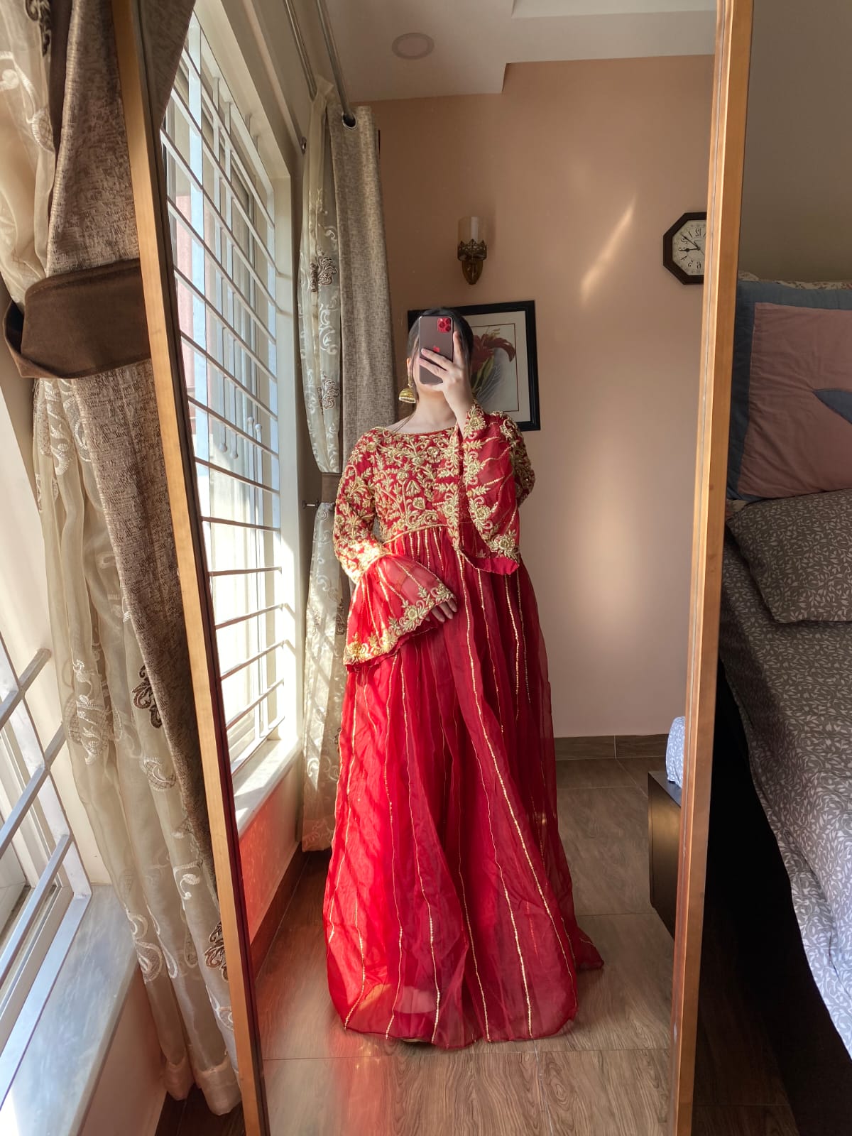 Surmai Luxury Pret Embroidered Net 3 Piece Suit