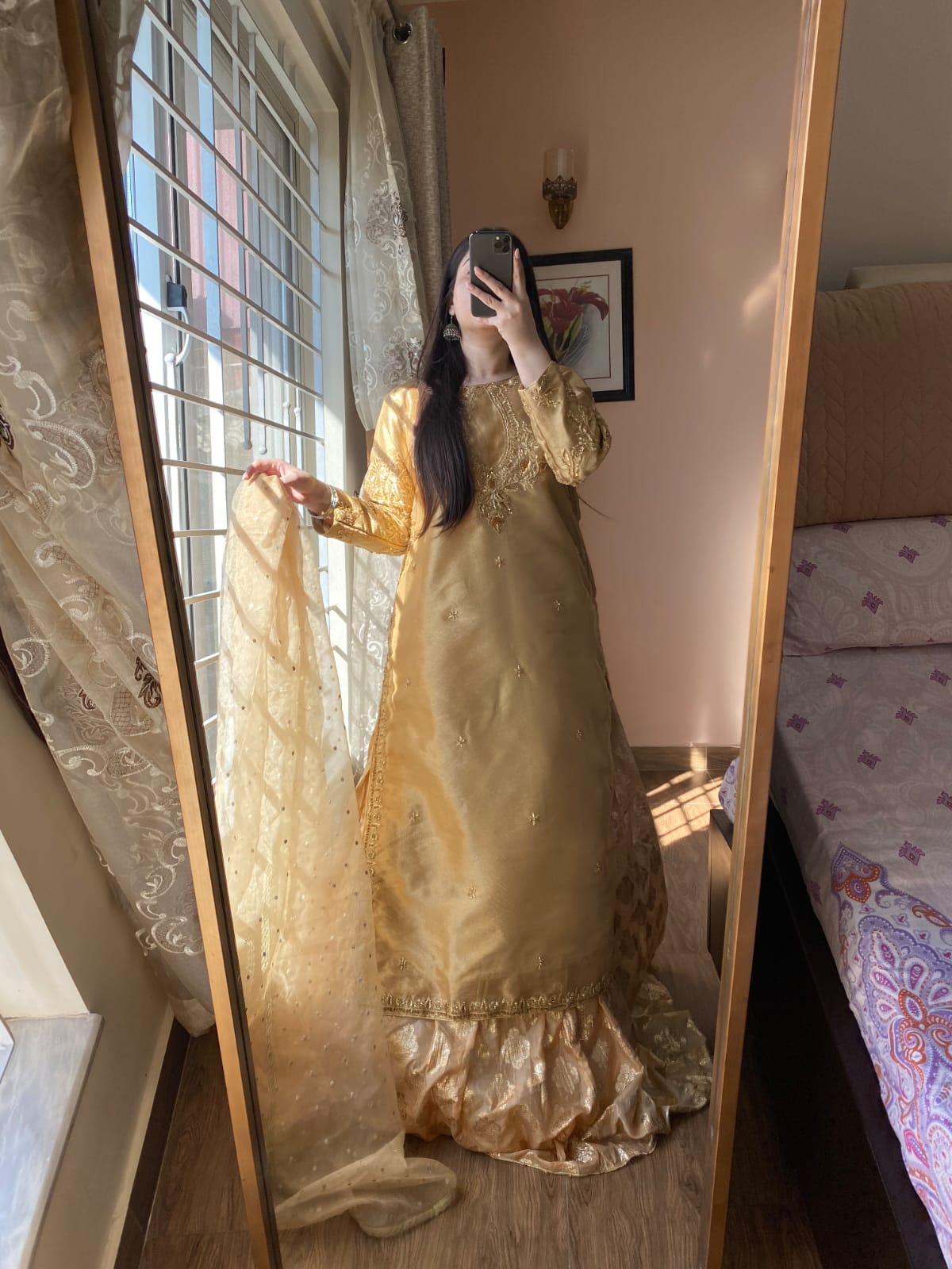 Lemon Yellow Shirt and Lehenga